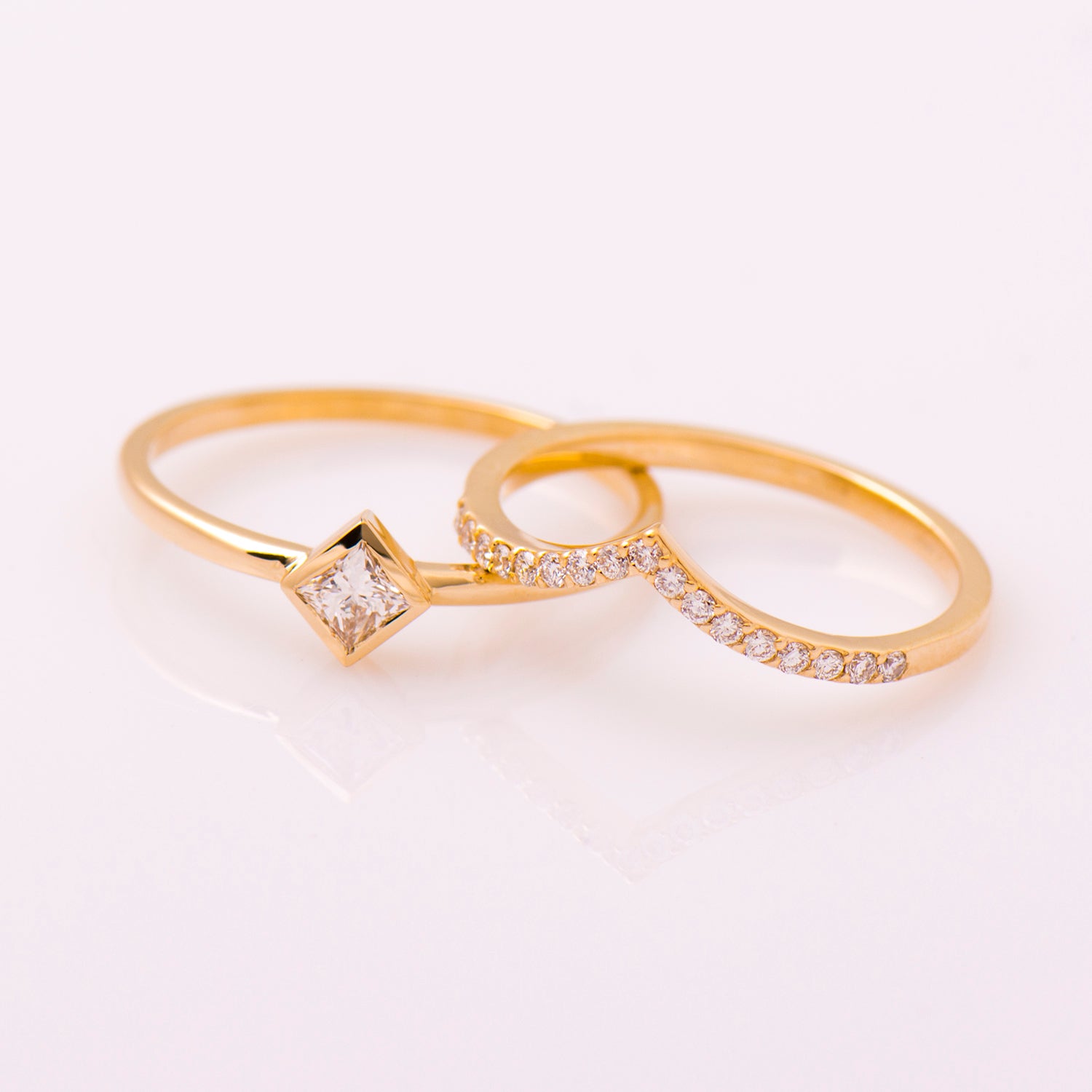 Solitaire Princess Diamond Set