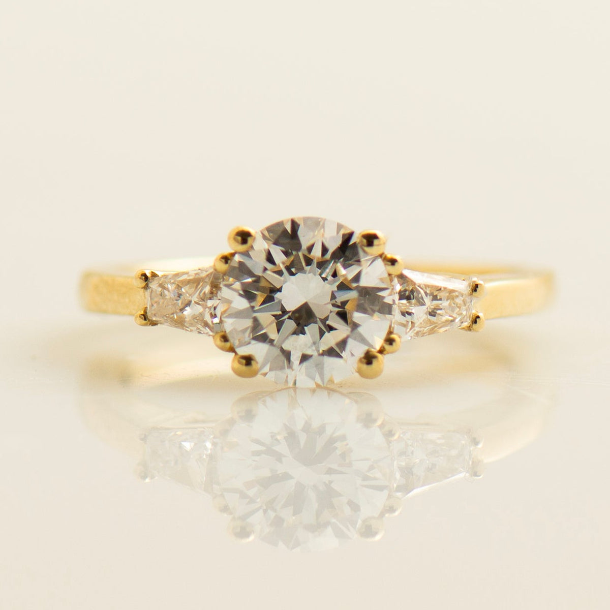 Tapered Princess Diamonds Engagement Ring