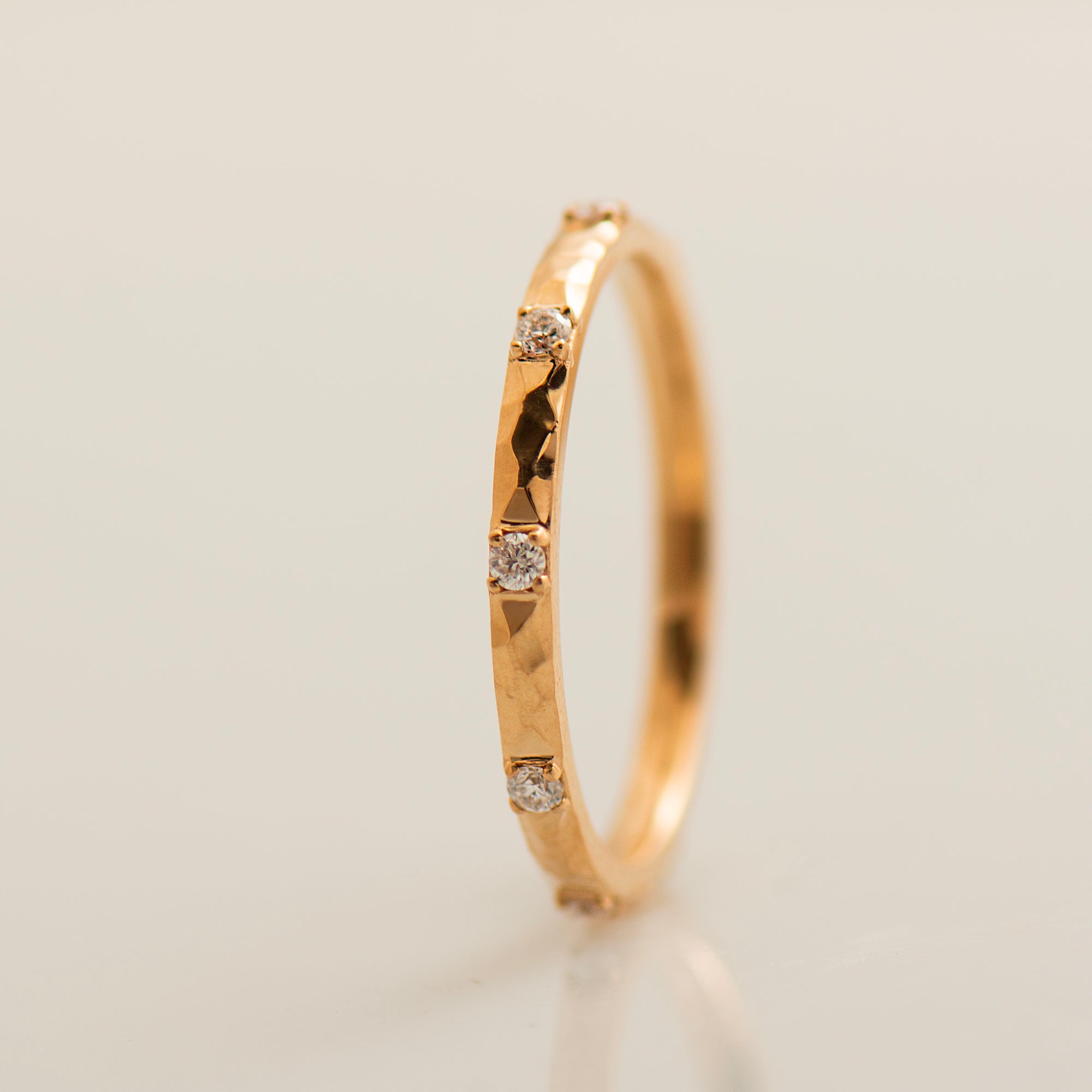 Eternity Hammered Textured Ring