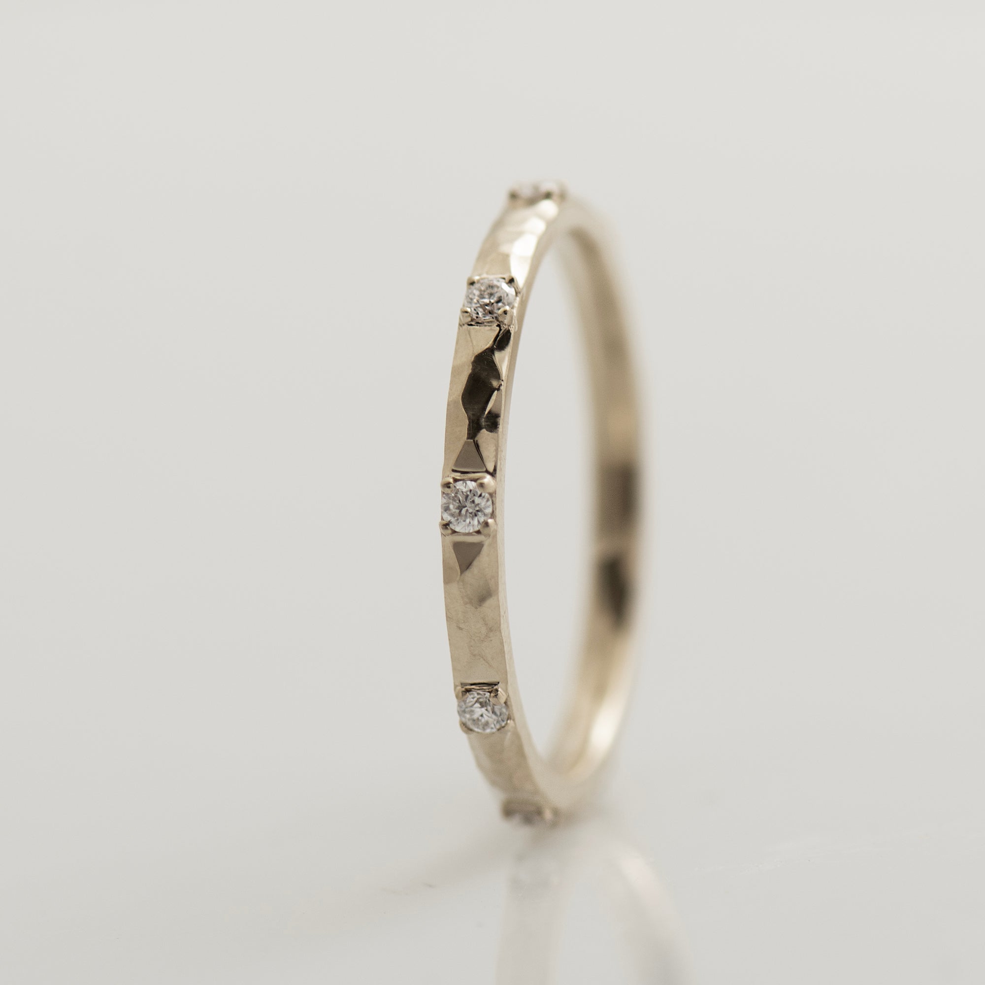 Eternity Hammered Textured Ring