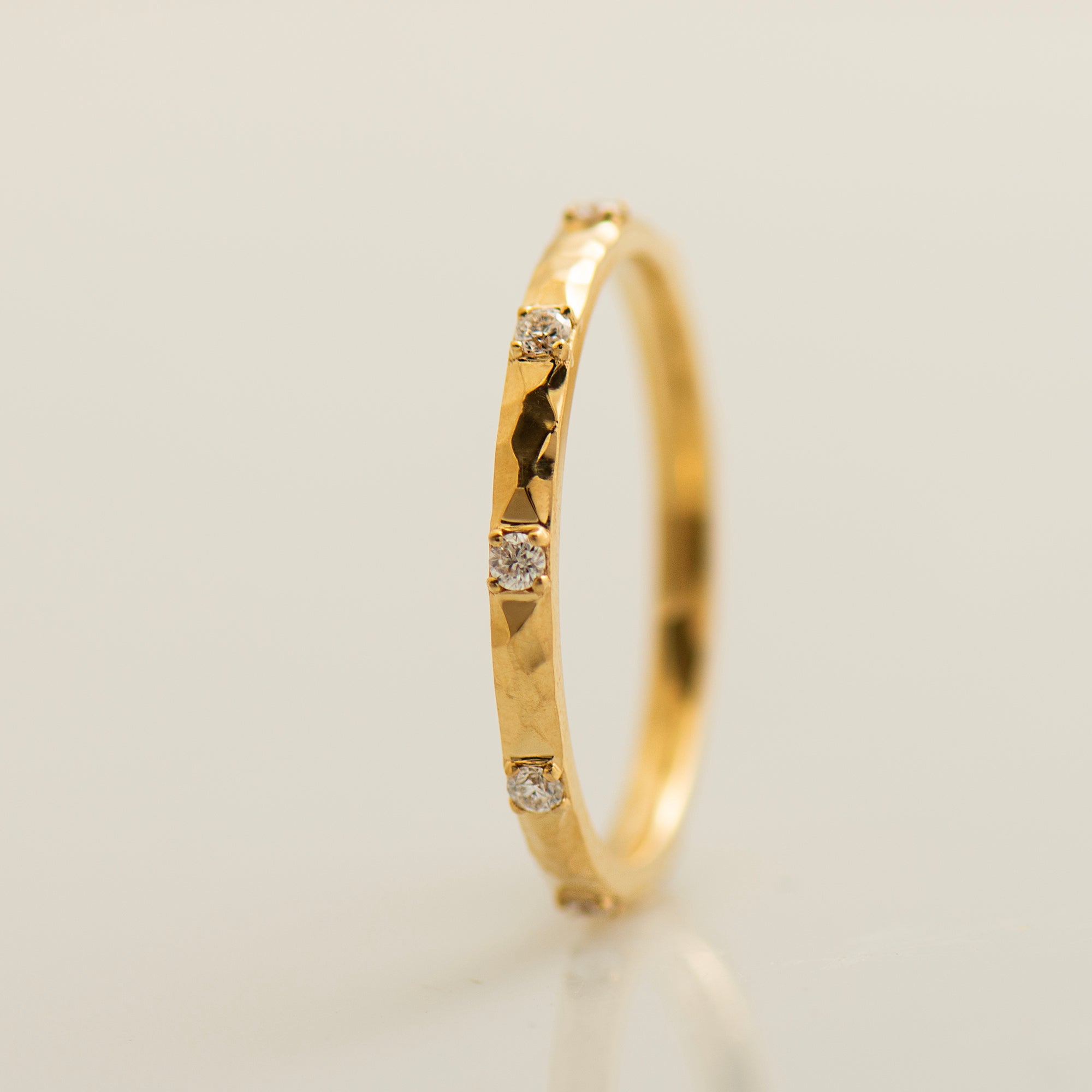 Eternity Hammered Textured Ring