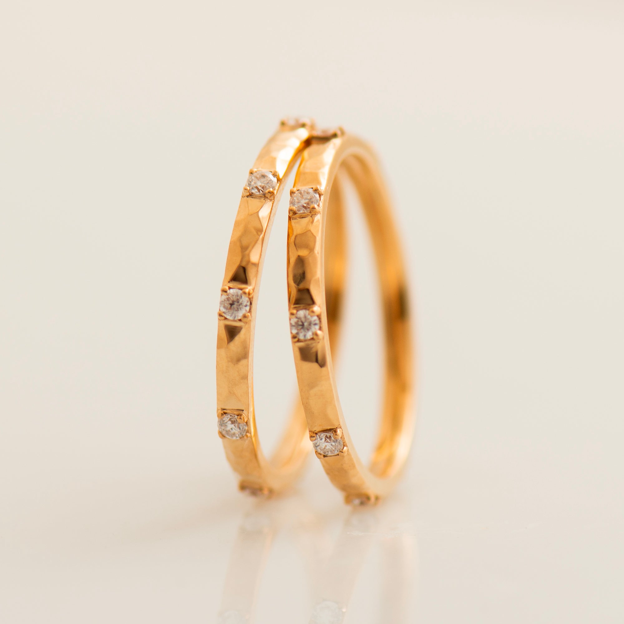 Eternity Hammered Textured Ring