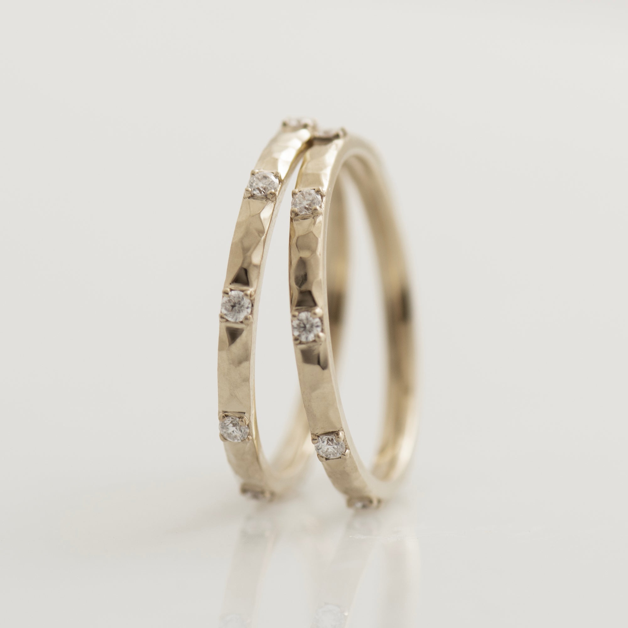 Eternity Hammered Textured Ring