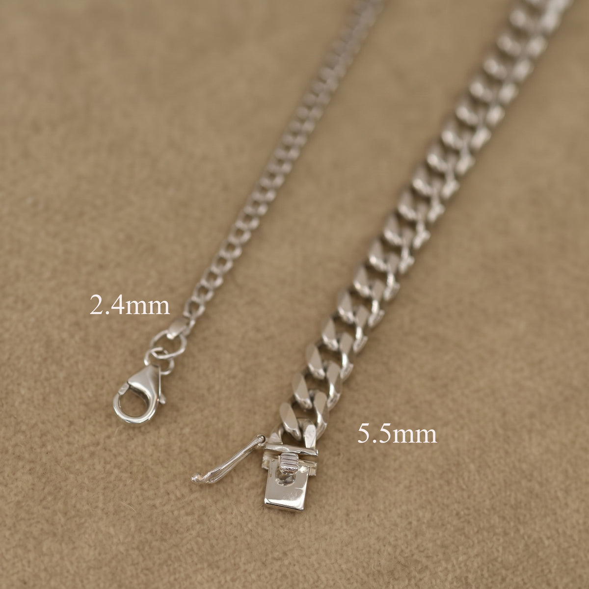 5.5mm Solid Gold Cuban Link Bracelet