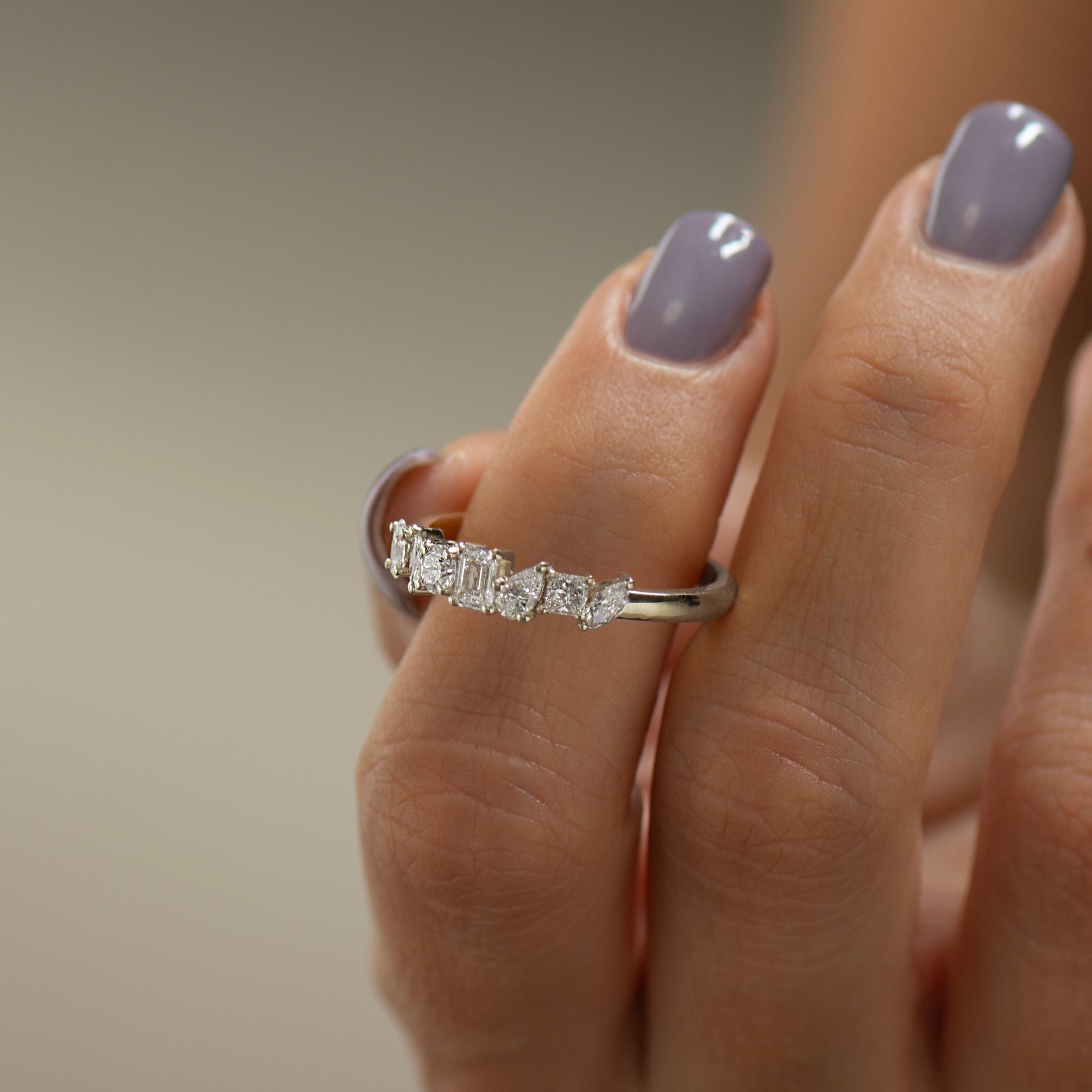 Multi Shape Diamonds Ring