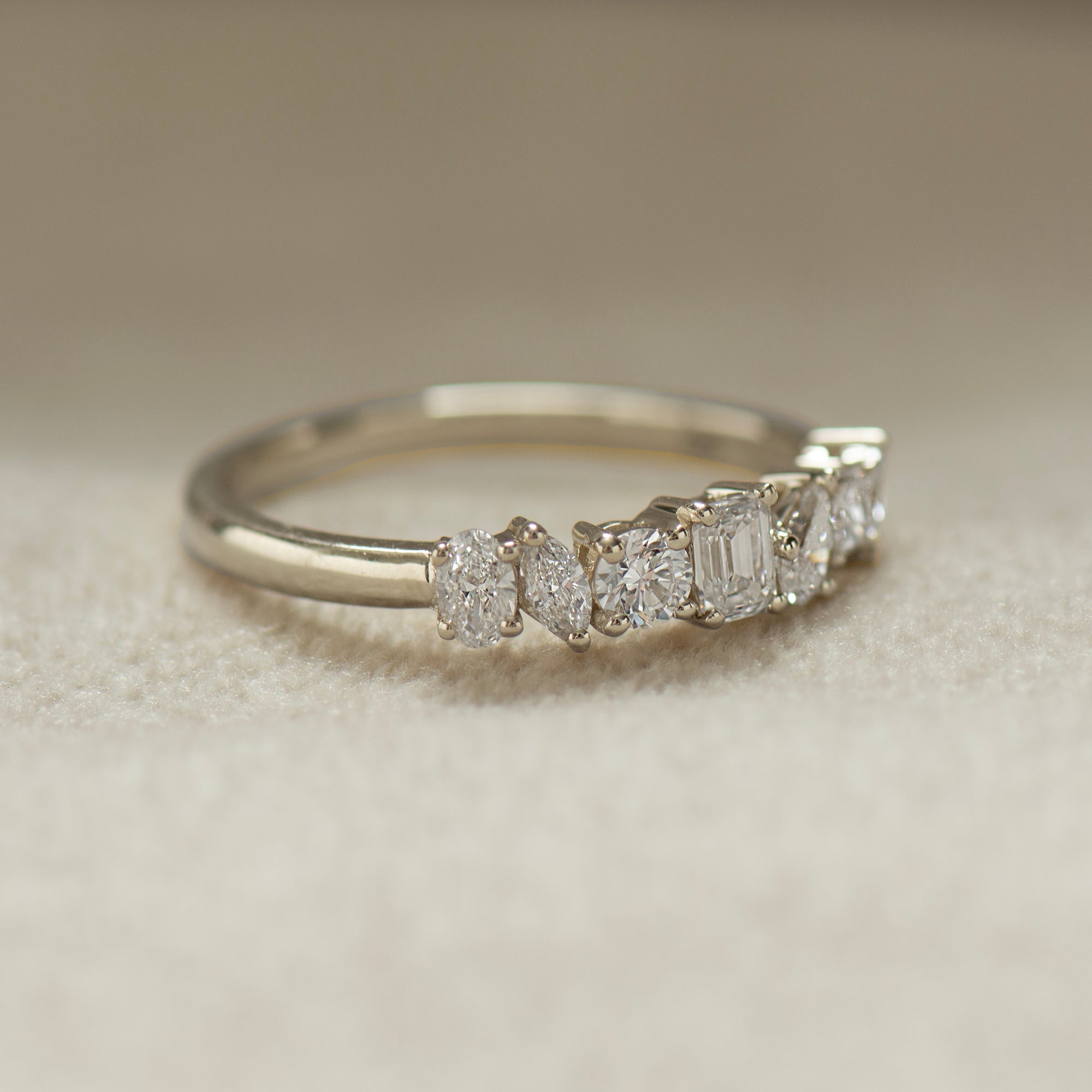 Multi Shape Diamonds Ring