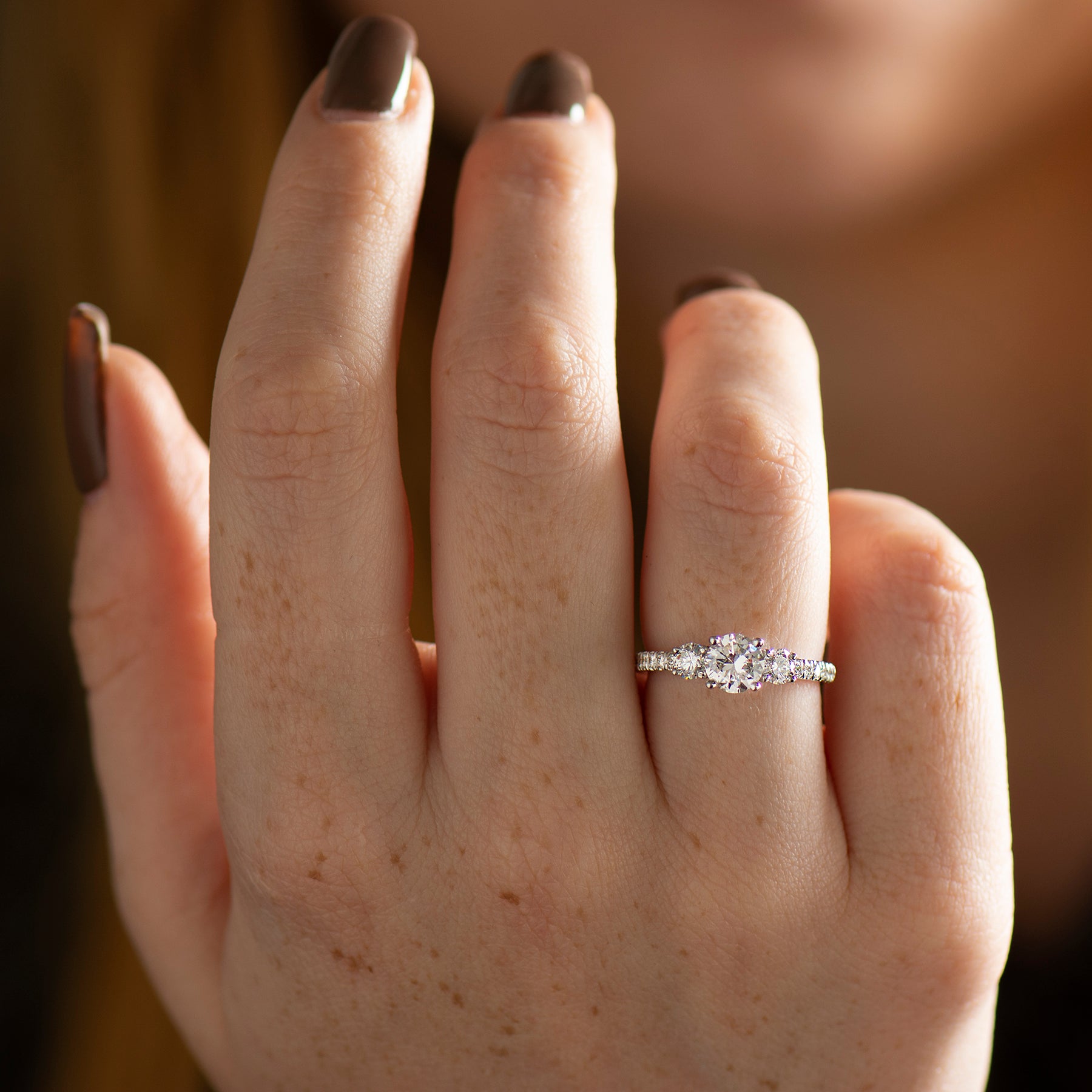 Three Stone Diamonds Ring