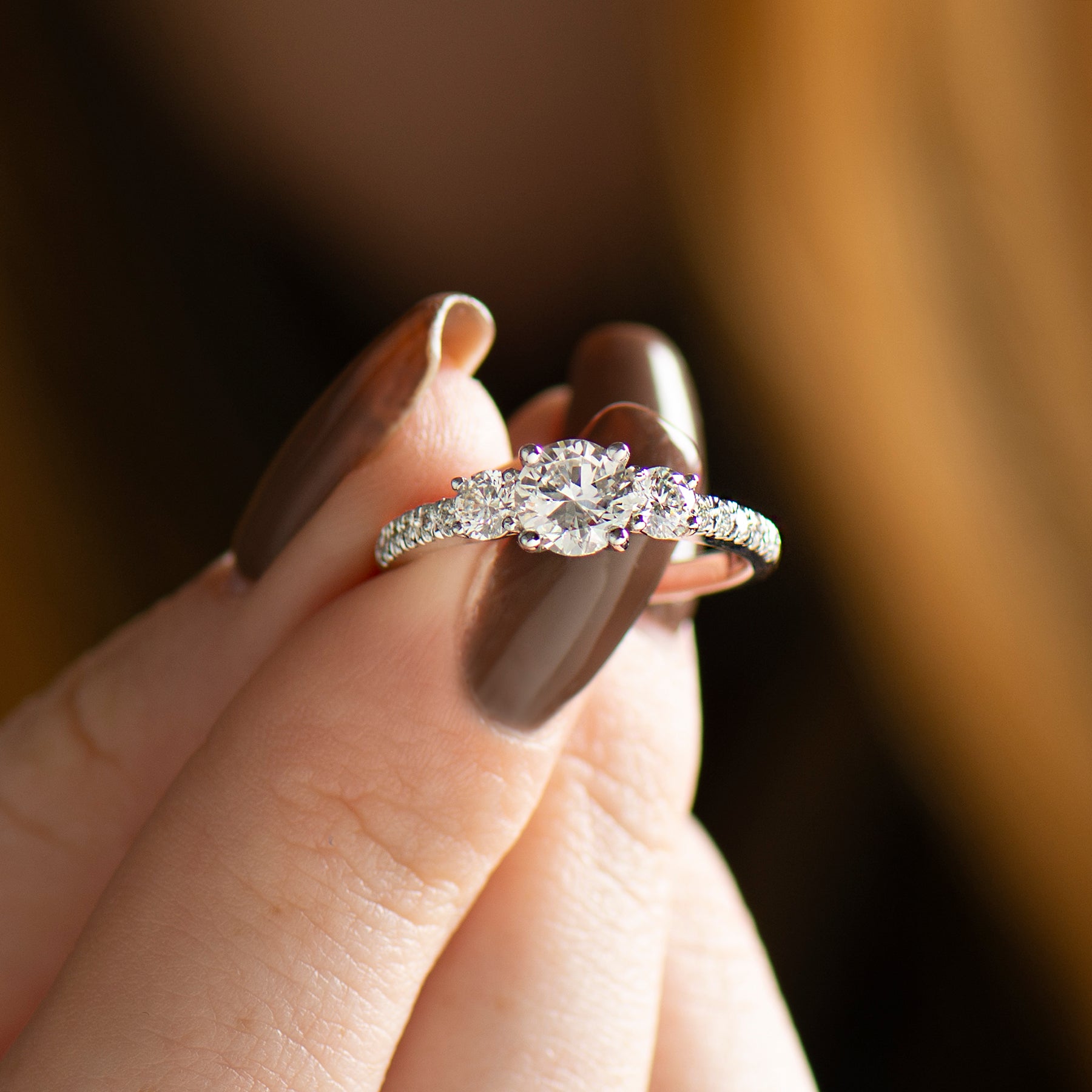 Three Stone Diamonds Ring