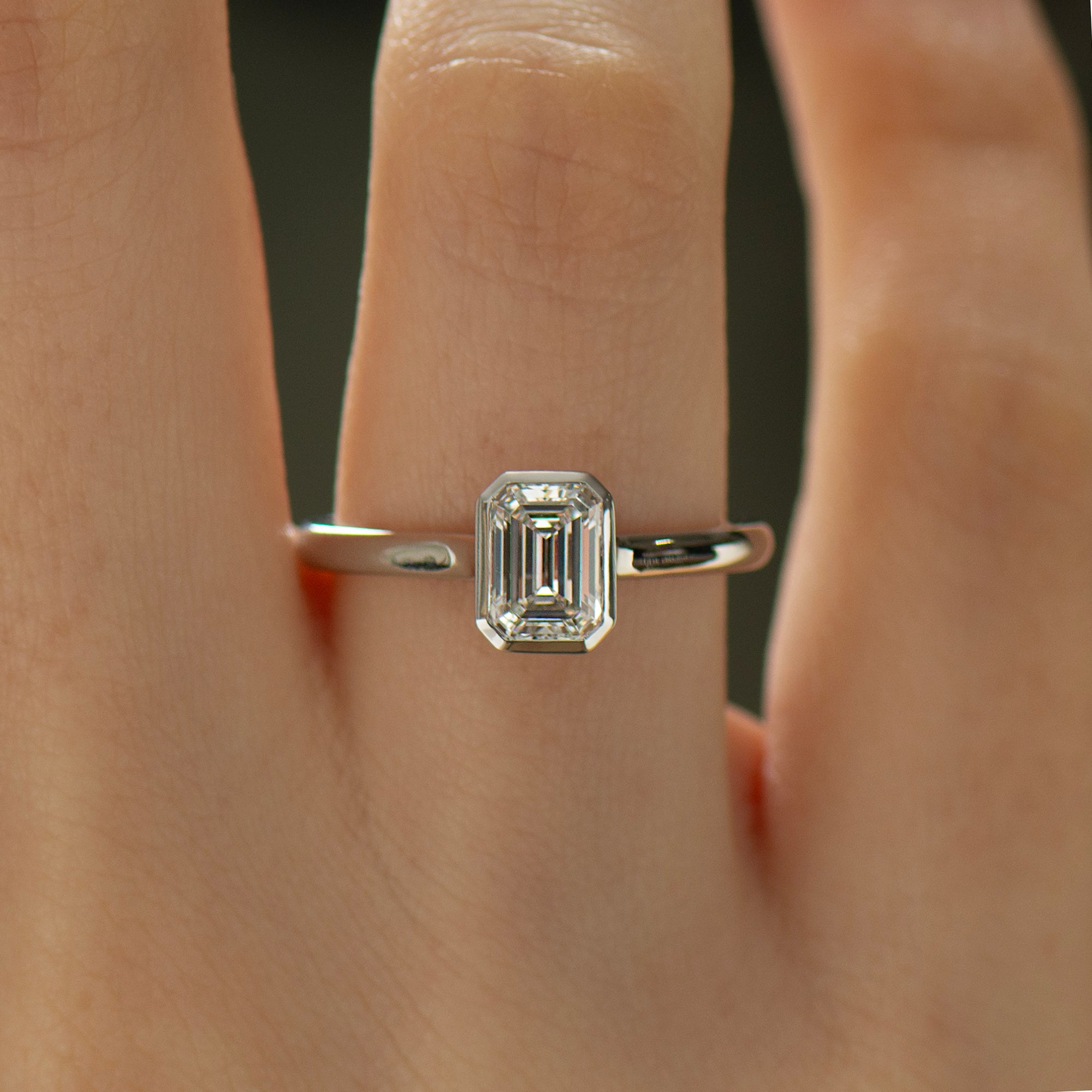 Emerald Cut Diamond Engagement Ring