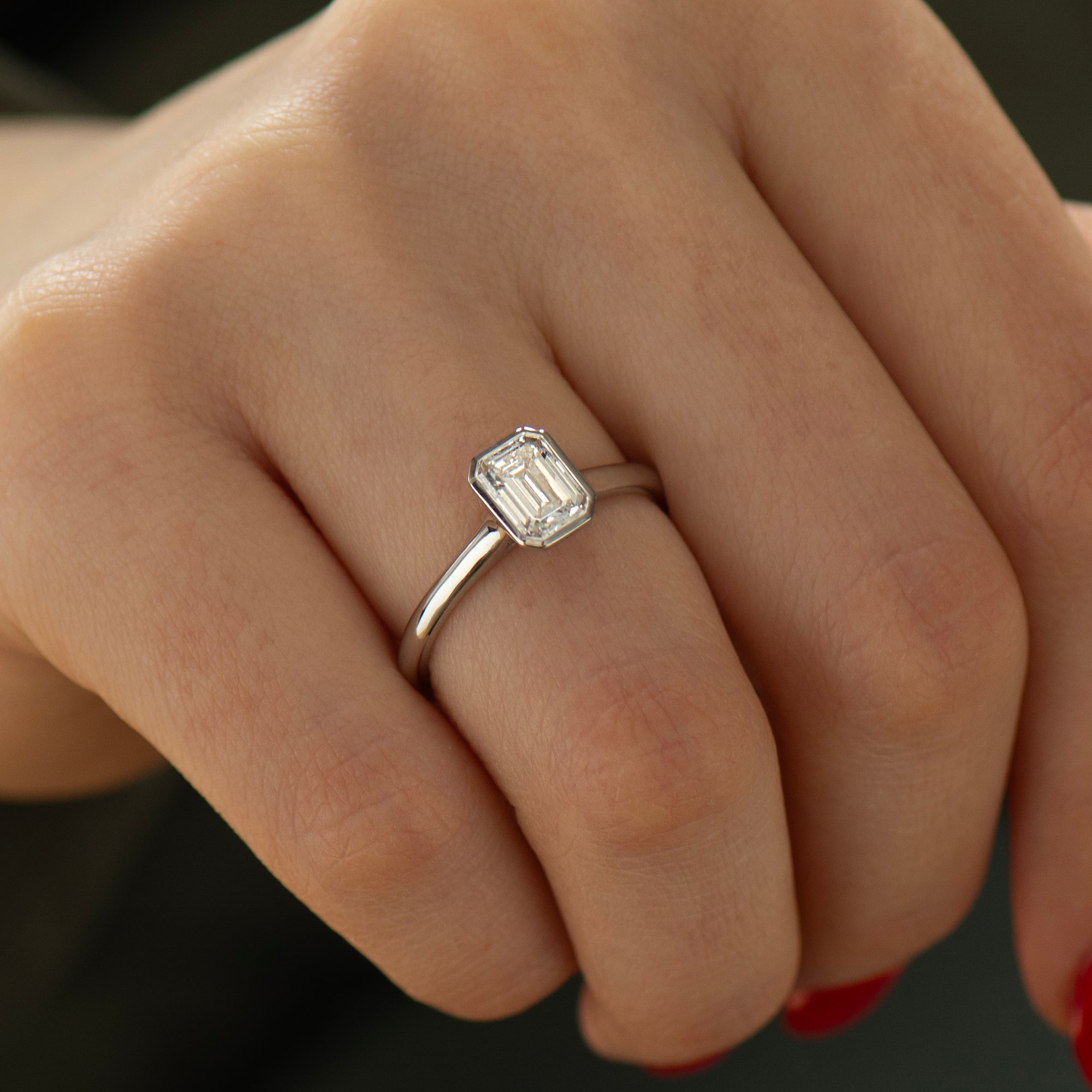 Emerald Cut Diamond Engagement Ring