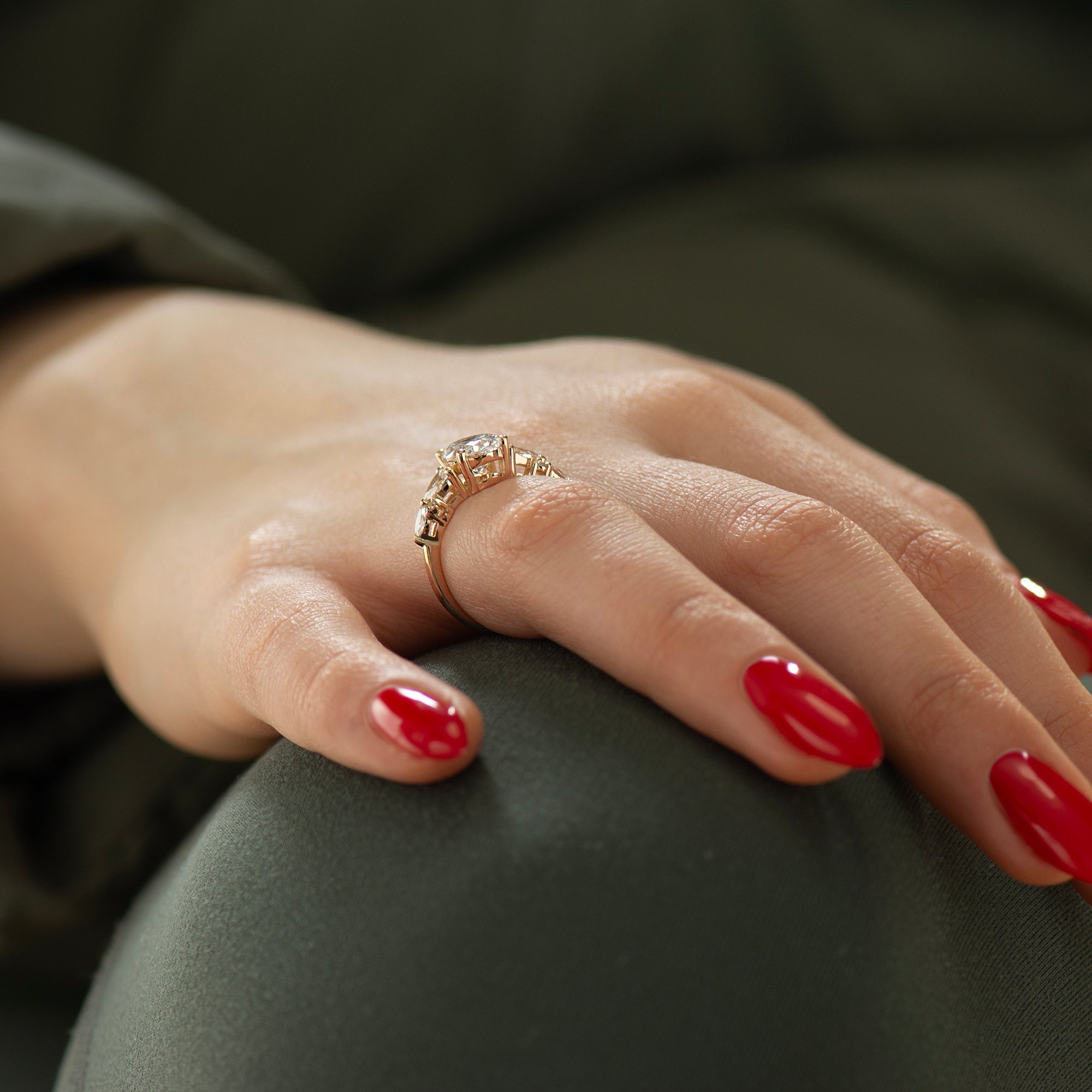 Oval Lab Diamond Engagement Ring