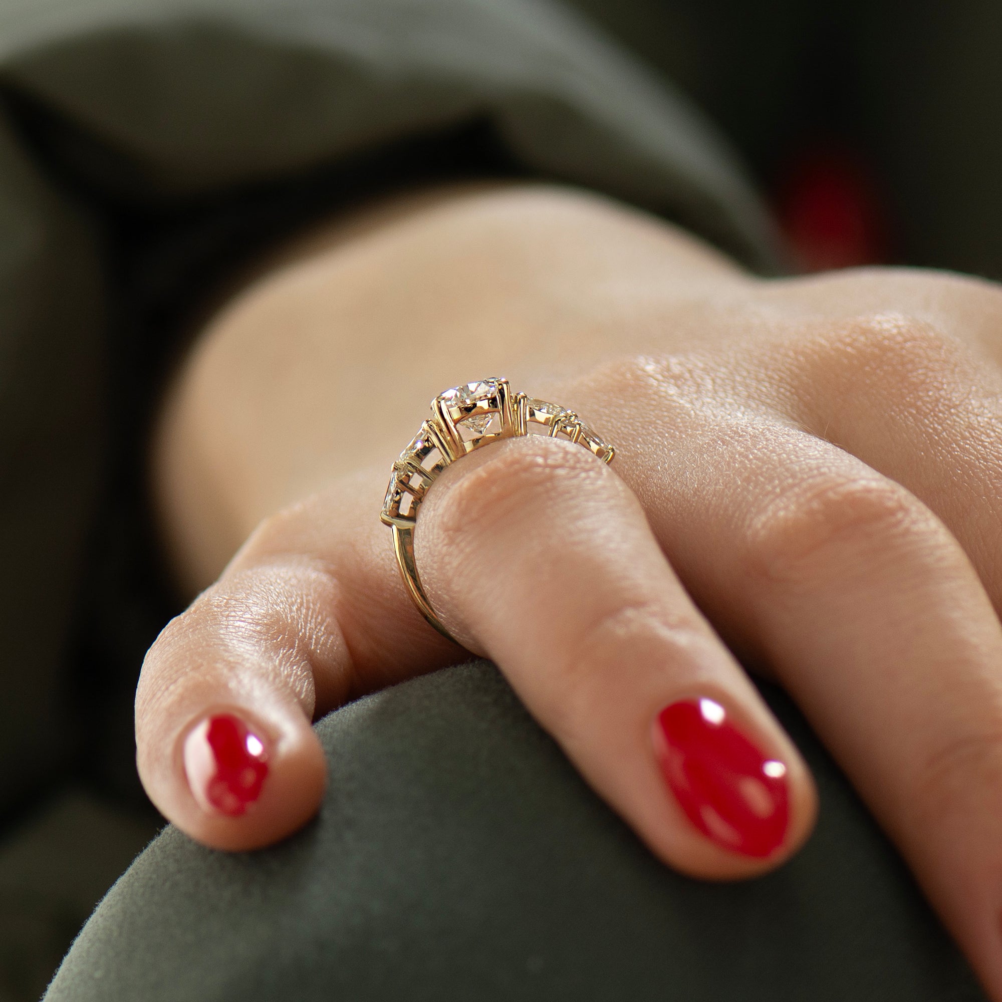 Oval Lab Diamond Engagement Ring