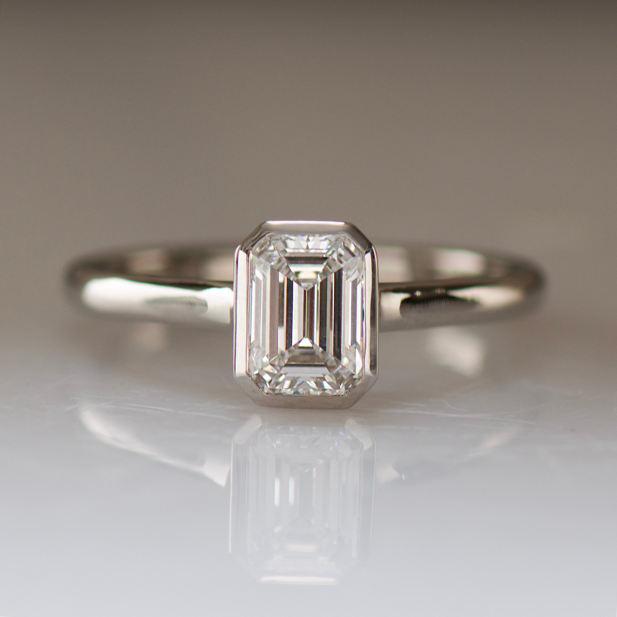 Emerald Cut Diamond Engagement Ring