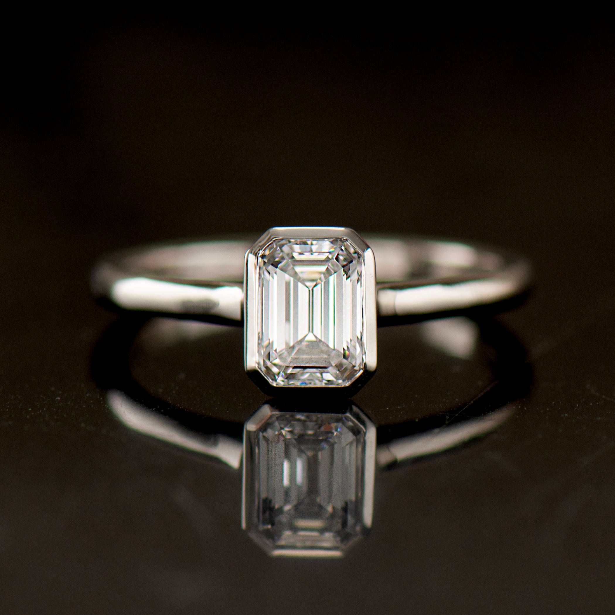 Emerald Cut Diamond Engagement Ring