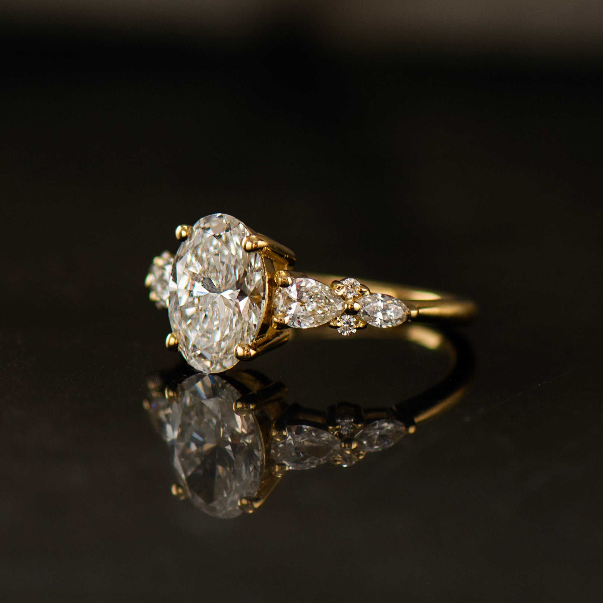Oval Lab Diamond Engagement Ring