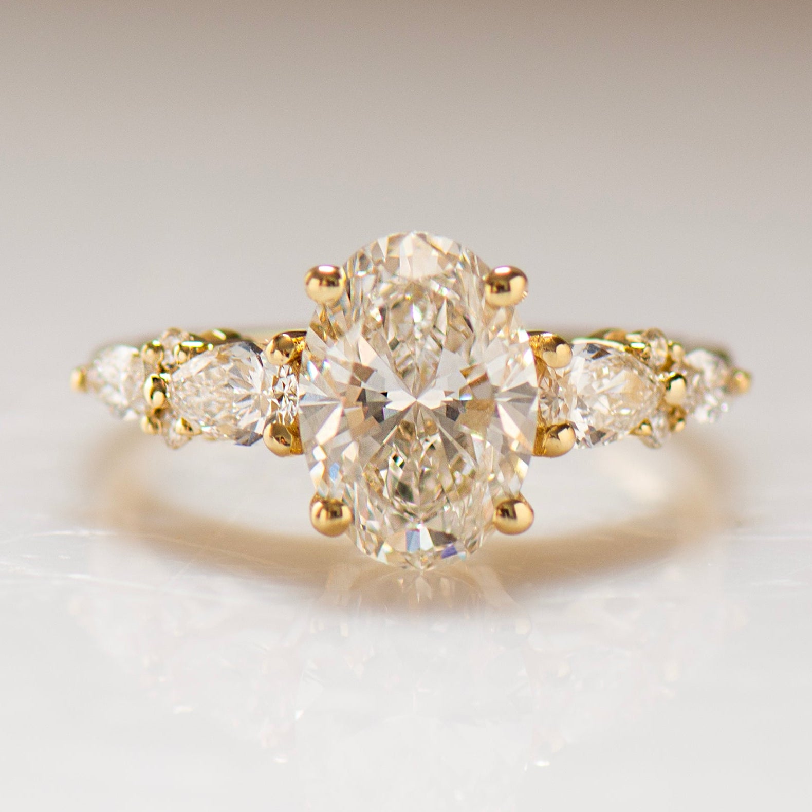 Oval Lab Diamond Engagement Ring