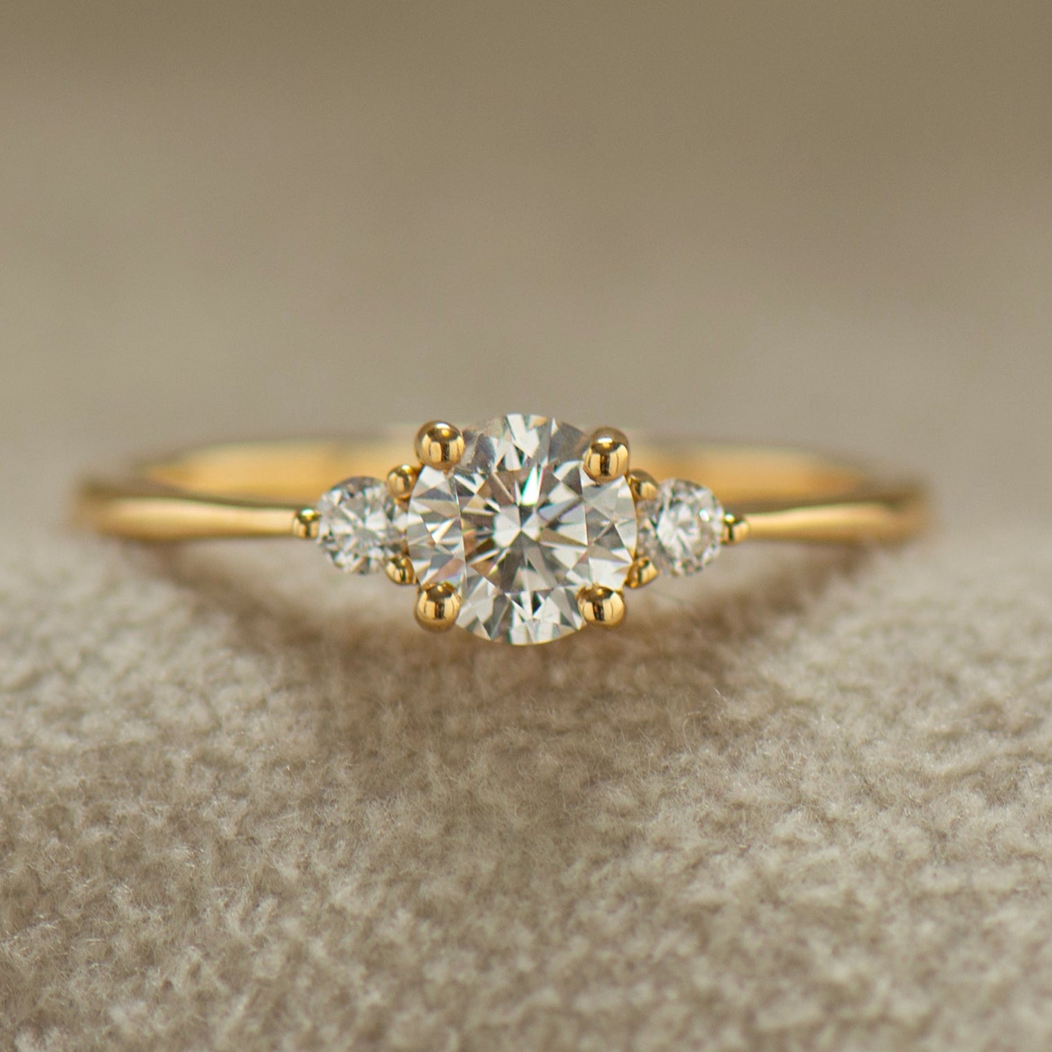 Three Stones Engagement Ring