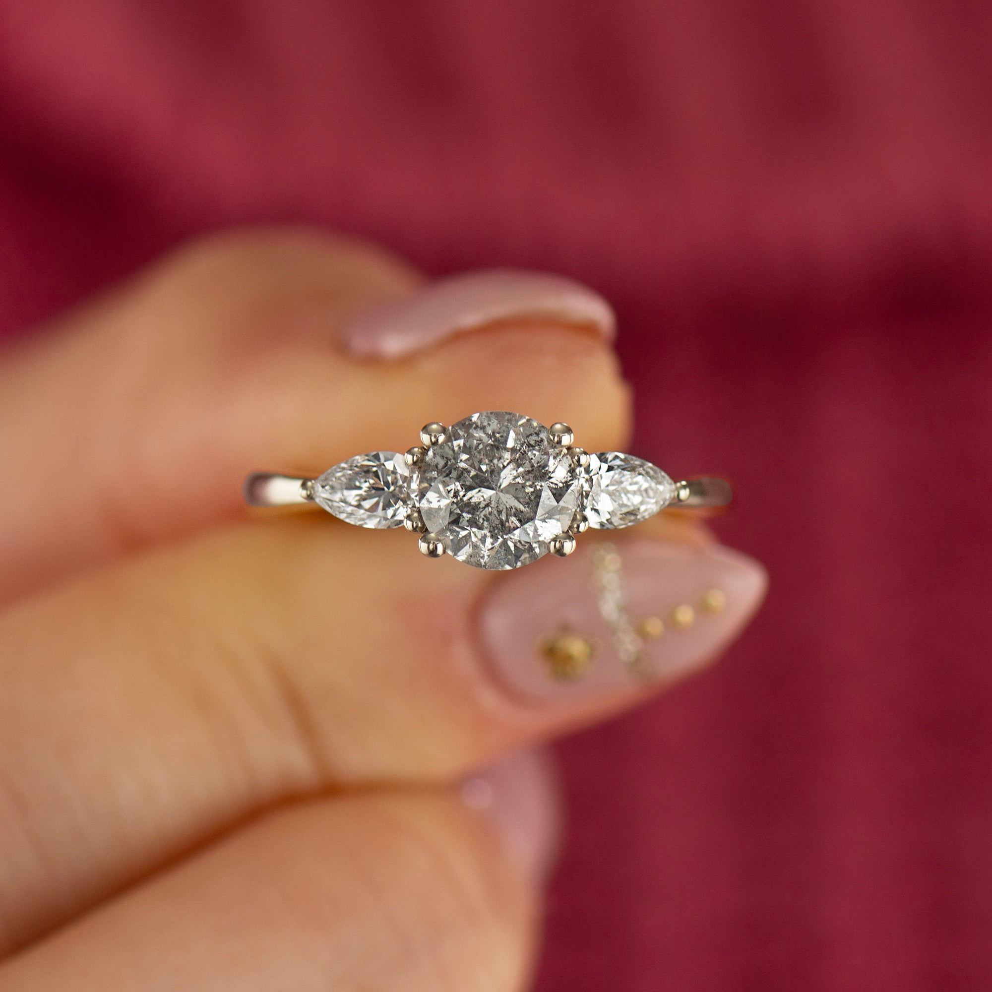 Salt And Pepper Engagement Ring