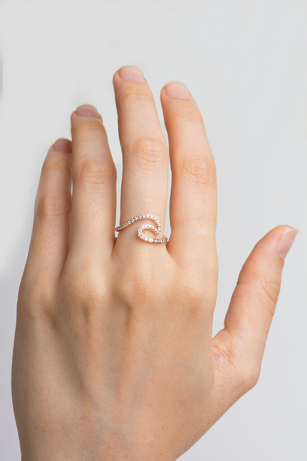 Wave Diamonds Ring