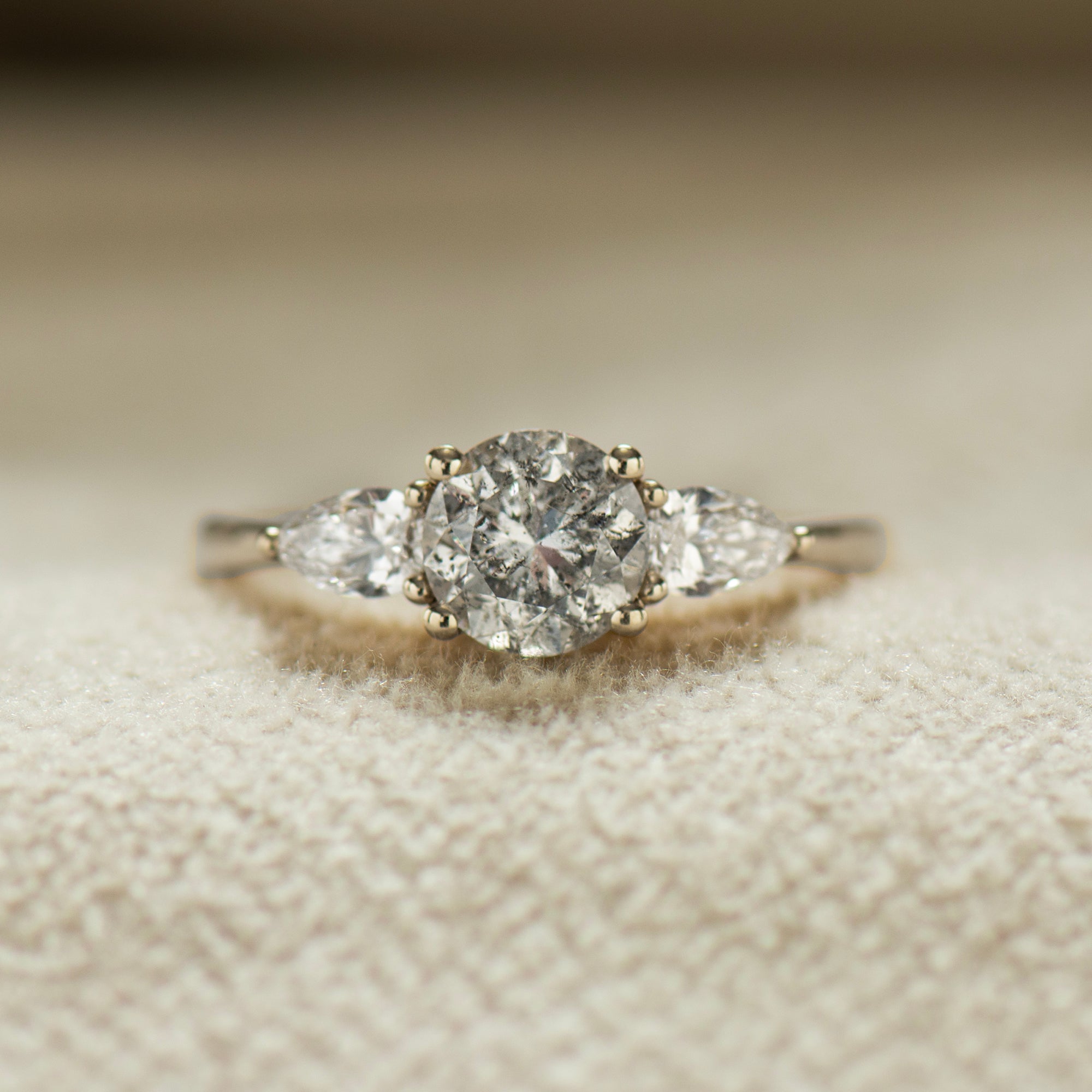 Salt And Pepper Engagement Ring