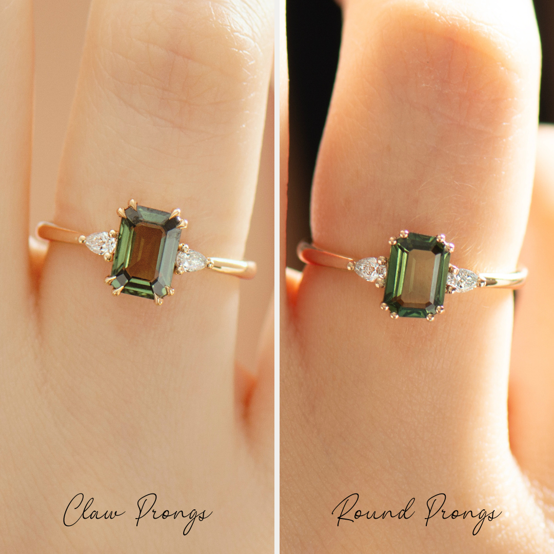 Emerald Green Sapphire Ring