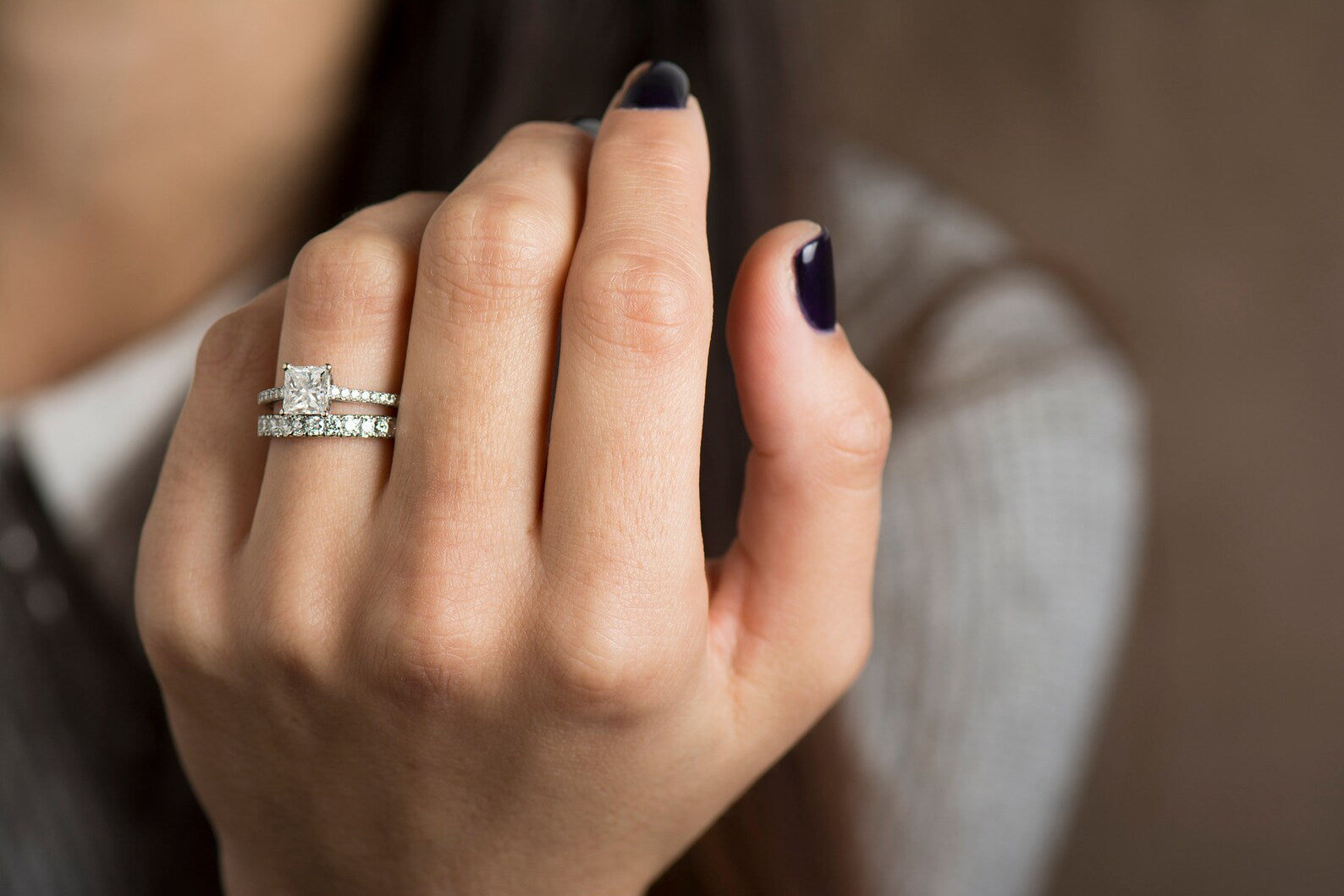 Pavé Half Eternity Ring
