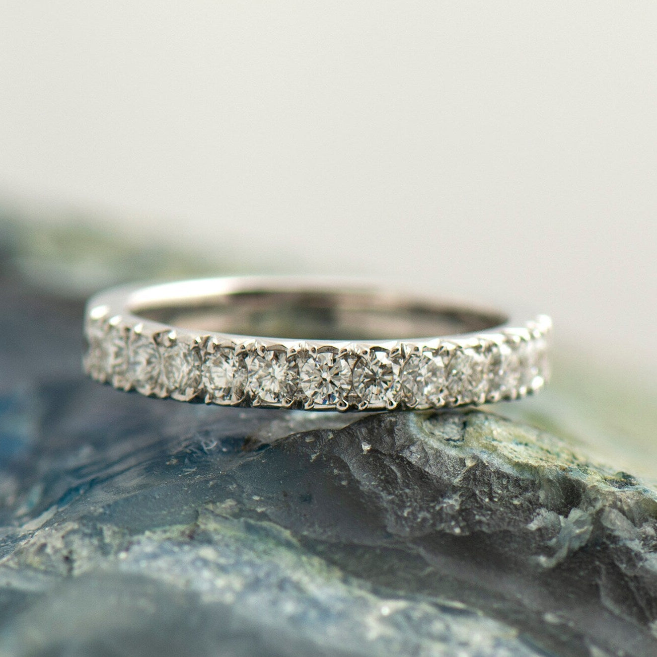 Pavé Half Eternity Ring