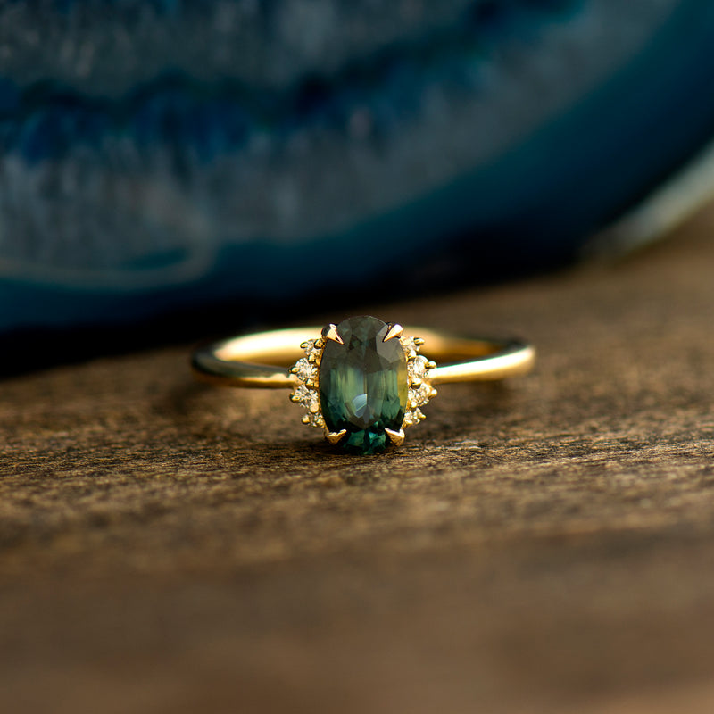 Fabulous large and rare Green Sapphire, Diamond and 18ct Gold Ring from  Hatton Garden - CountryClubuk