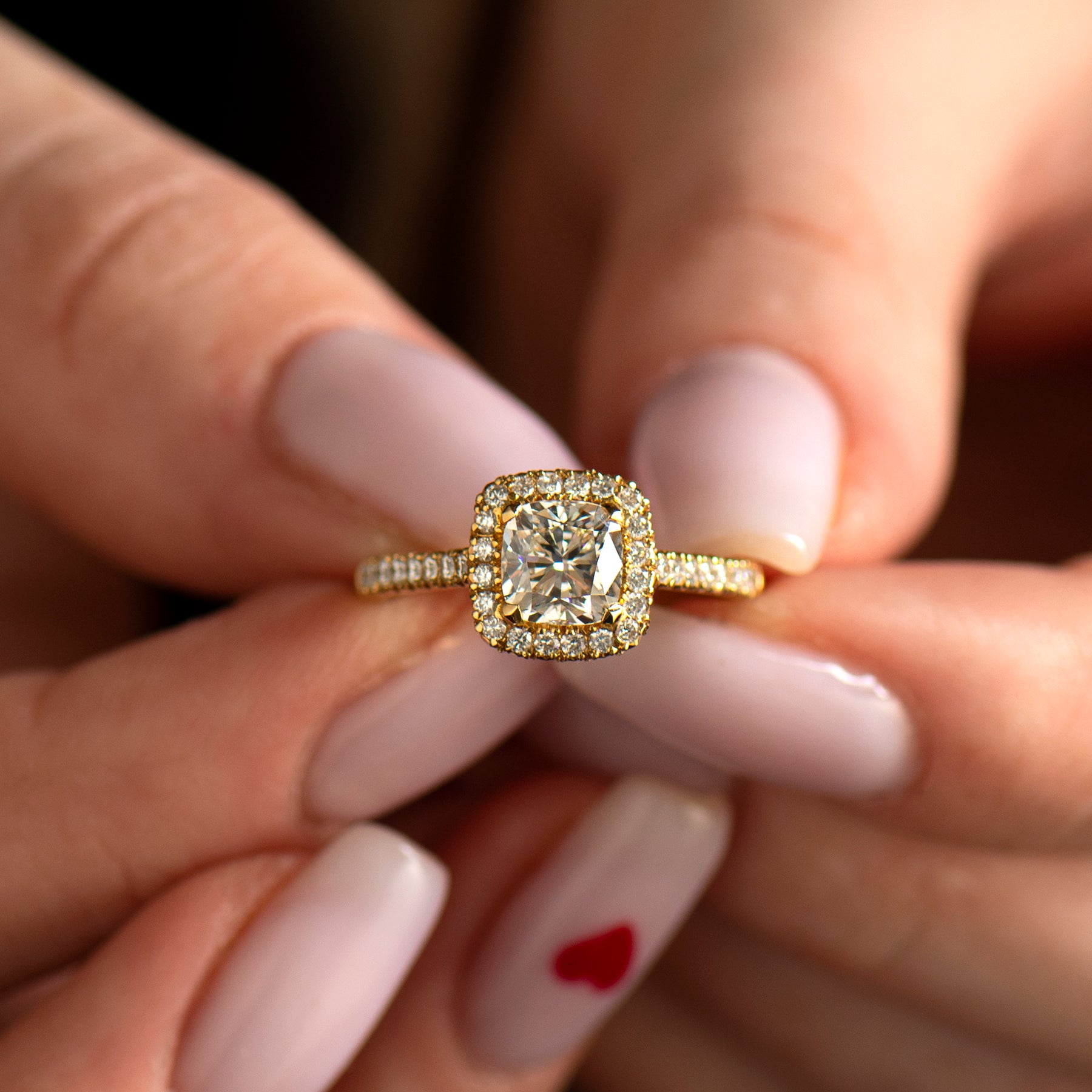 The Cushion Halo Ring