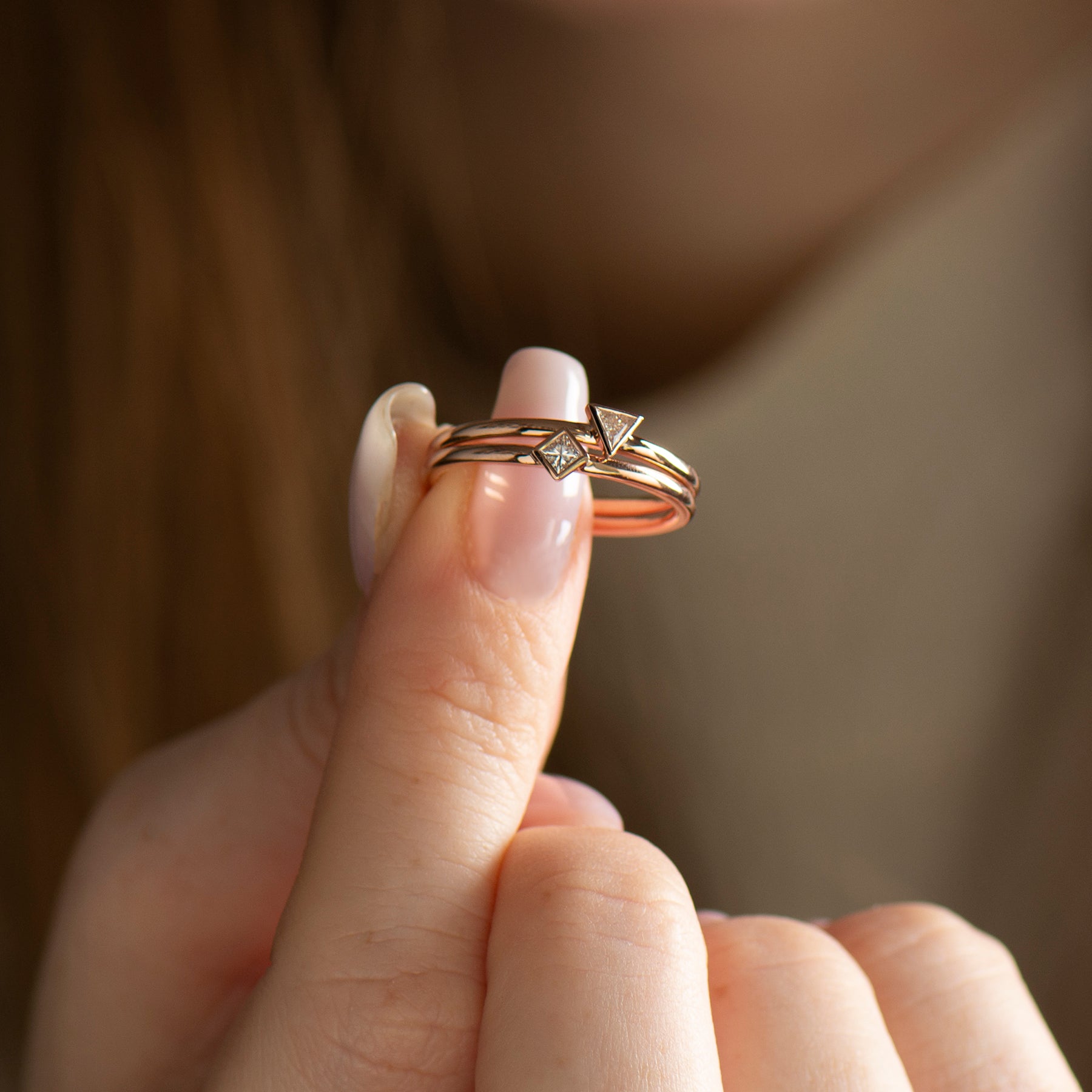 Triangle Diamond Ring