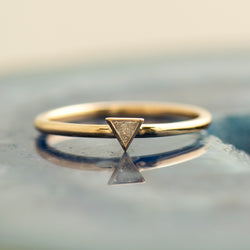Triangle Diamond Ring