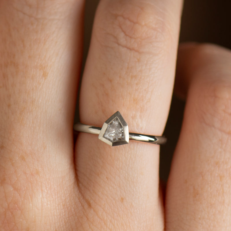 Shield Diamond Ring
