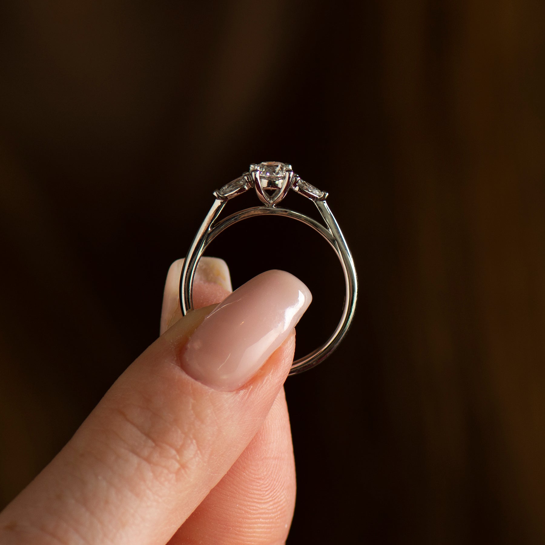 Three Stone Engagement Ring