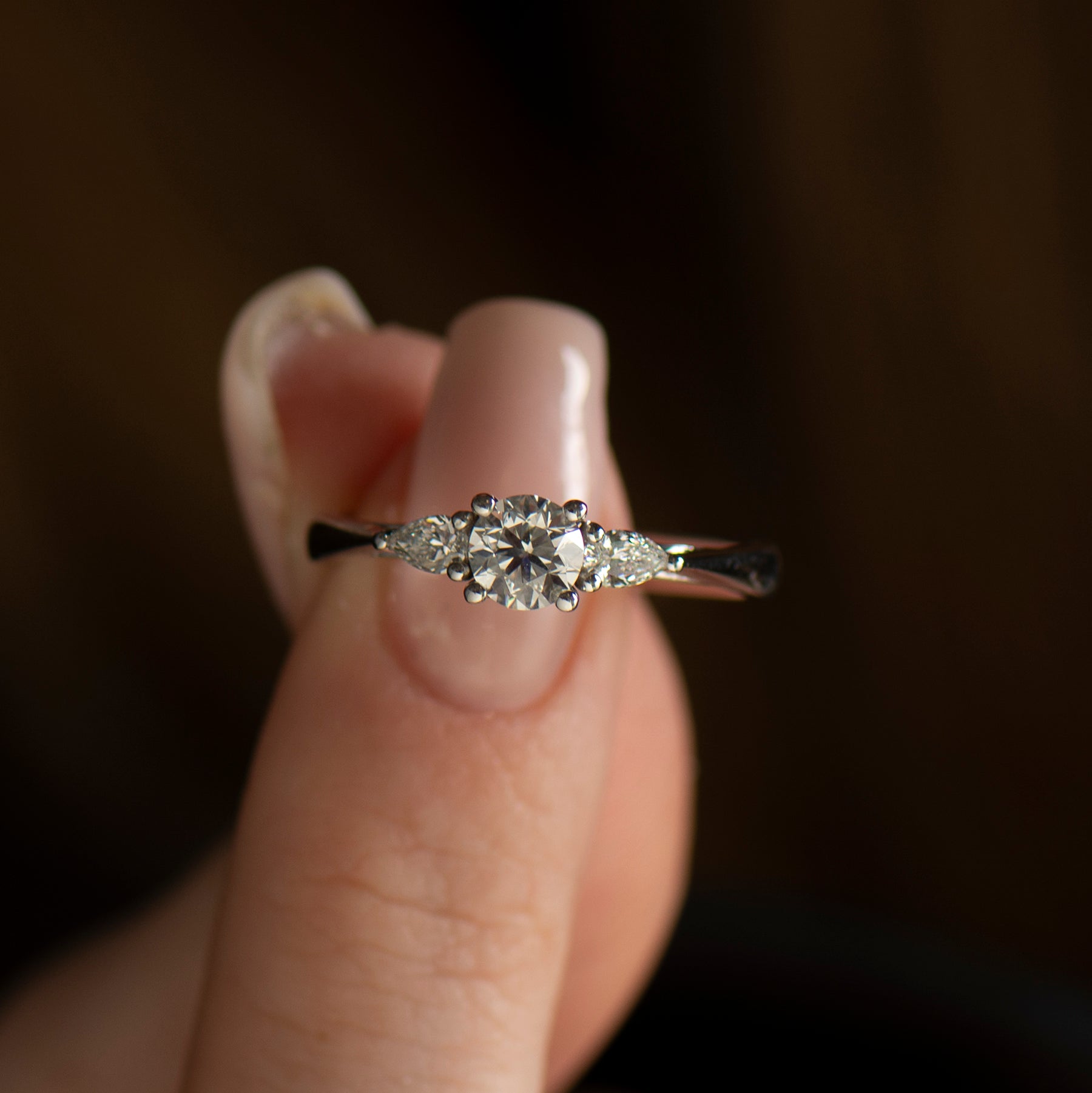 Three Stone Engagement Ring