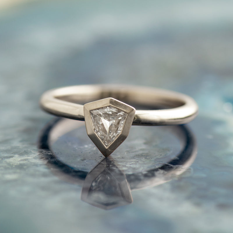 Shield Diamond Ring