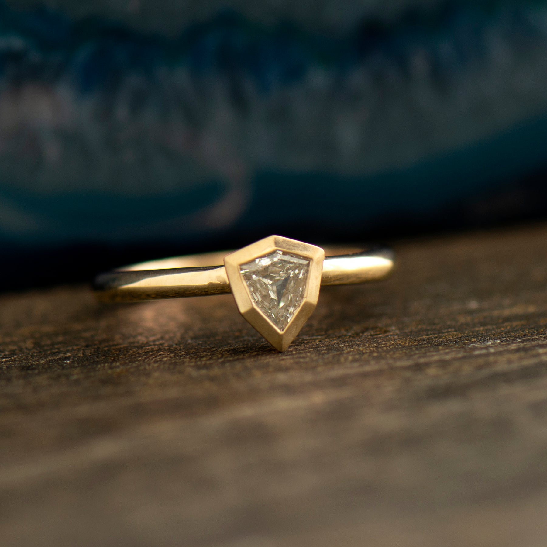 Shield Diamond Ring