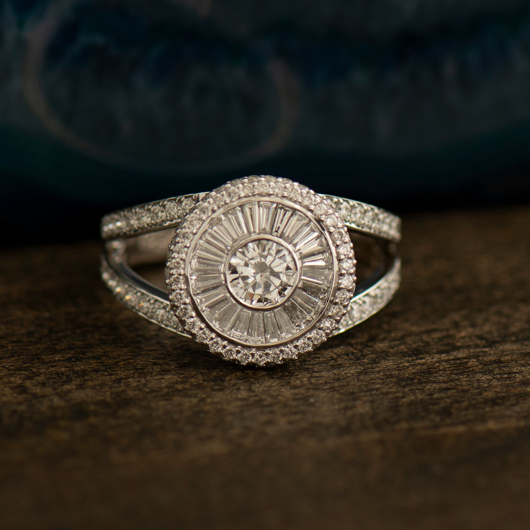 Sun Rays Diamonds Ring