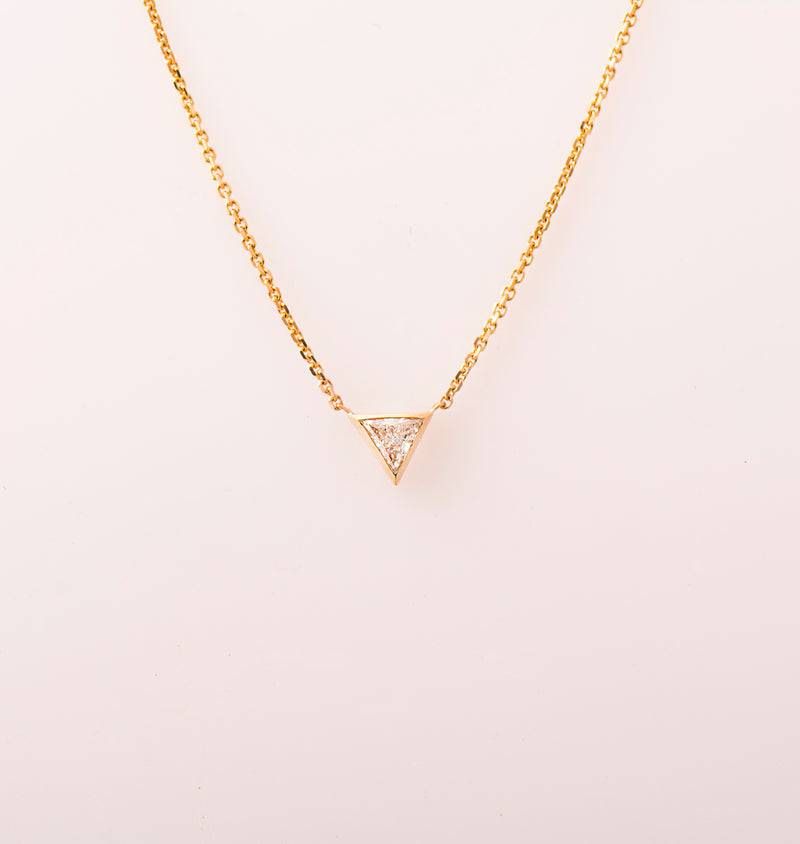 Triangle Solitaire Diamond Necklace