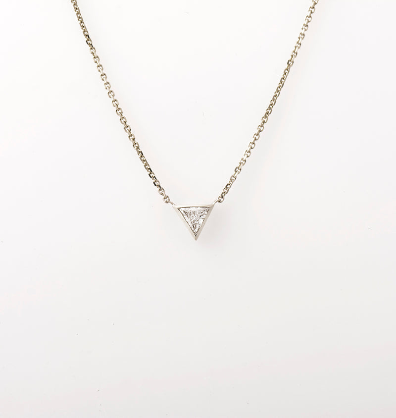 Triangle Solitaire Diamond Necklace