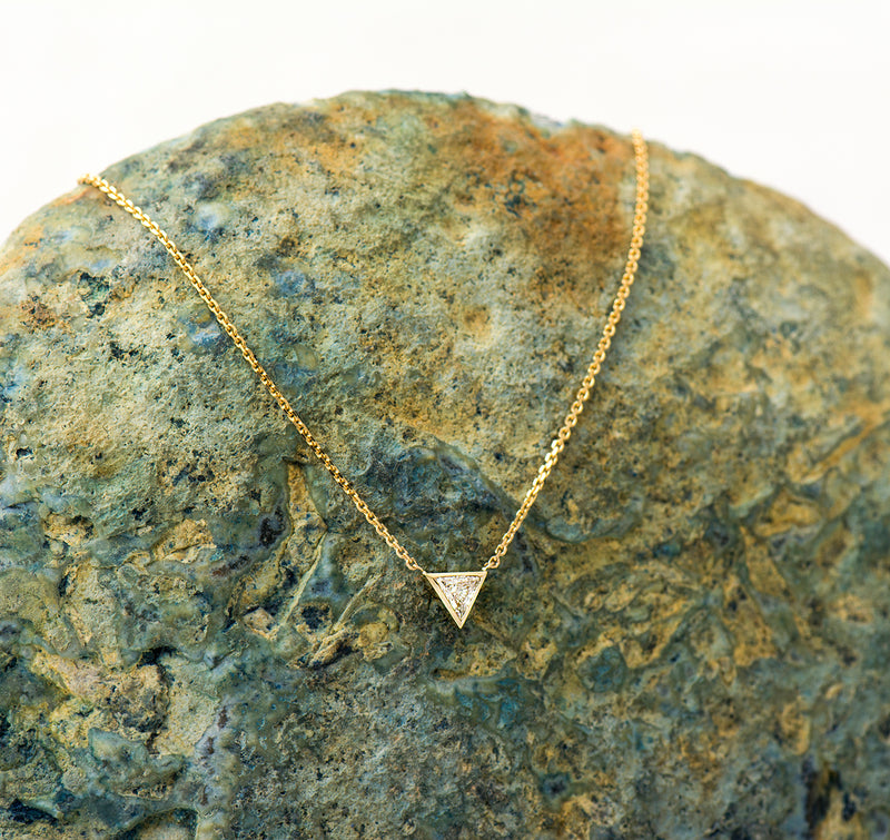 Triangle Solitaire Diamond Necklace