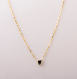 Black Diamond Trillion Necklace