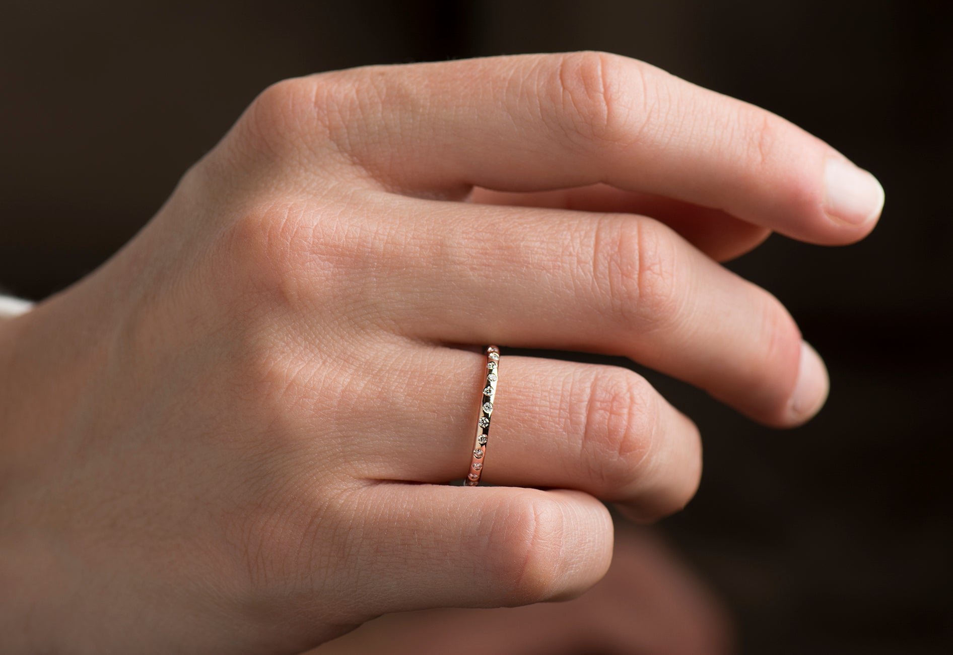 Zig Zag Half Eternity Ring