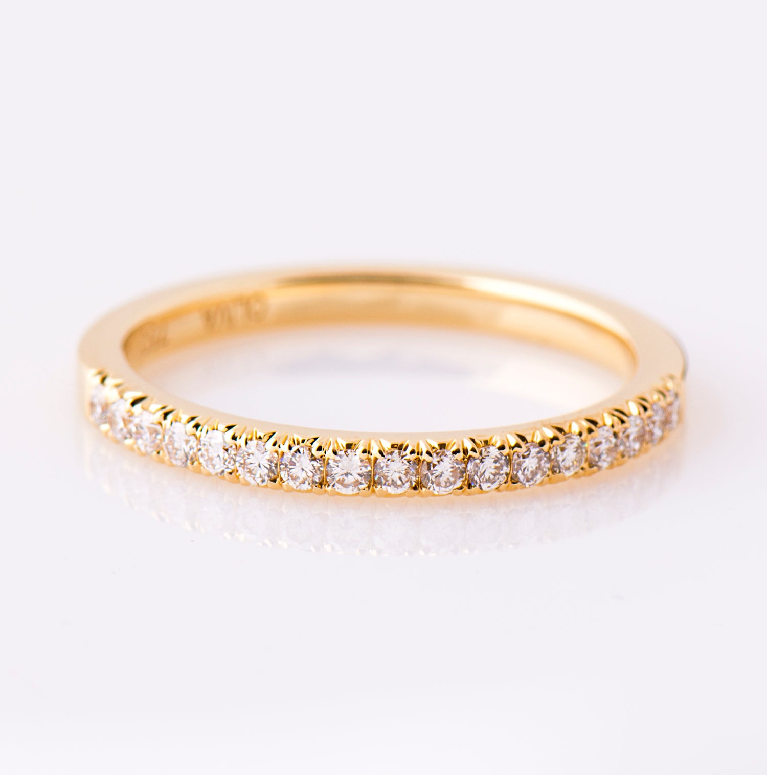 2 mm Pave Diamond Ring