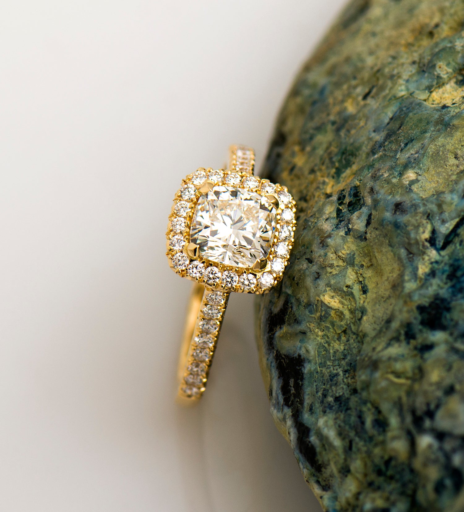 The Cushion Halo Ring