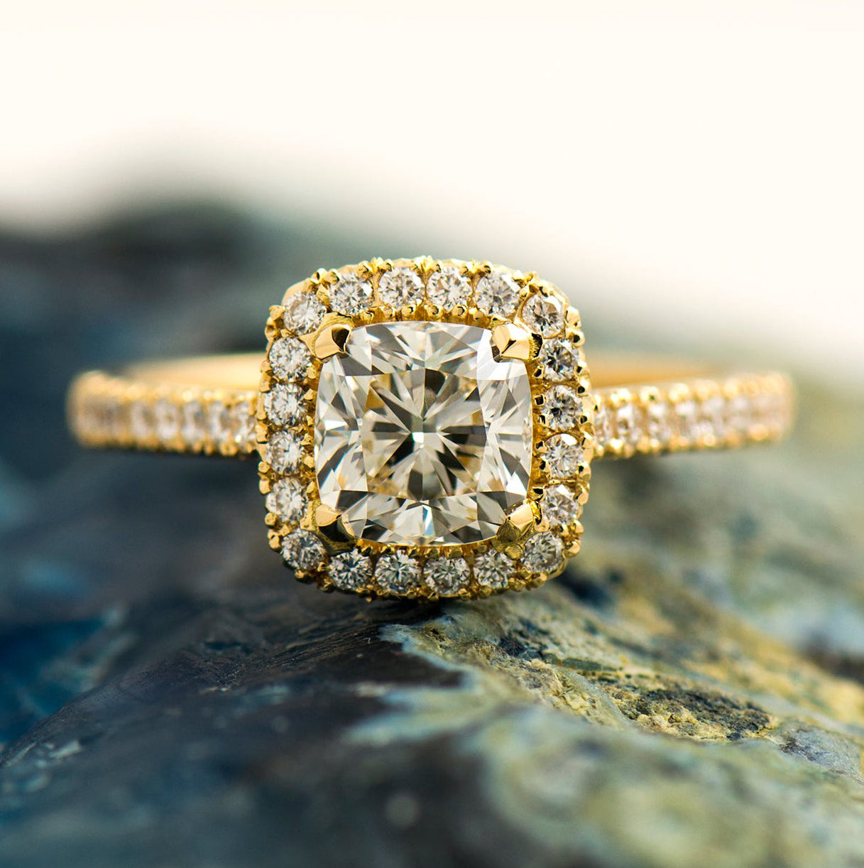 The Cushion Halo Ring