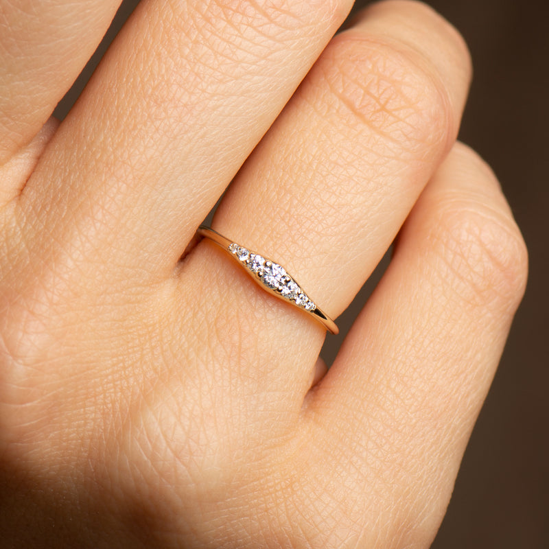 Tiny Round Engagement Ring