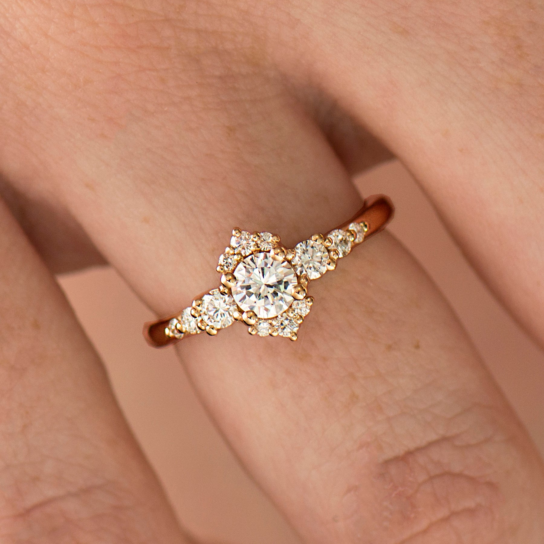 Cluster Engagement Ring