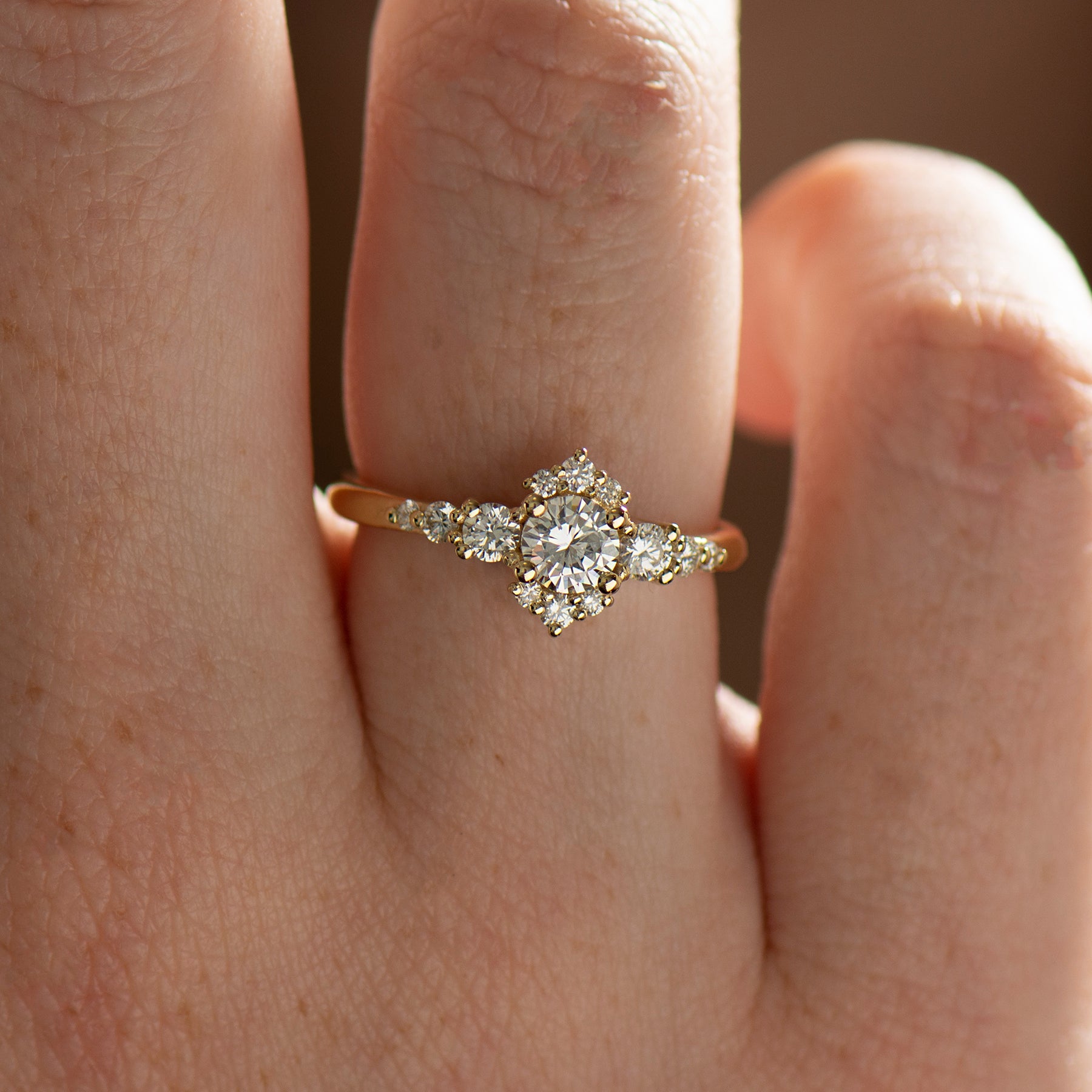 Cluster Engagement Ring