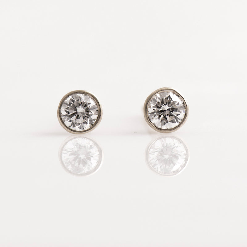 Round brilliant Diamond Earrings