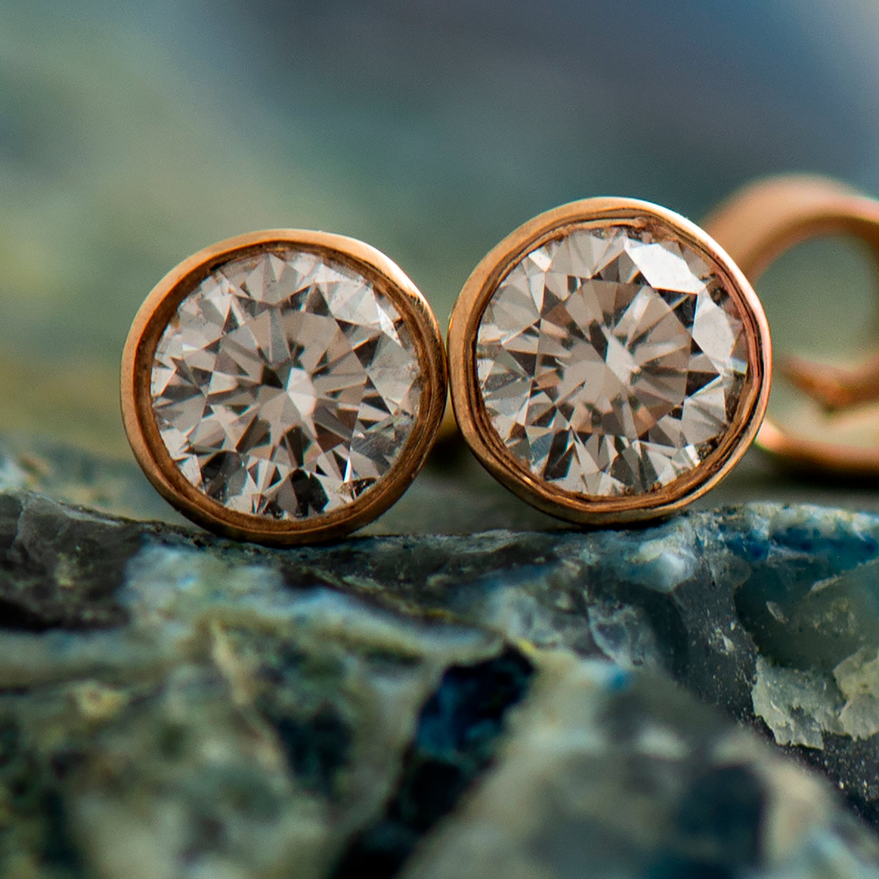 Round brilliant Diamond Earrings